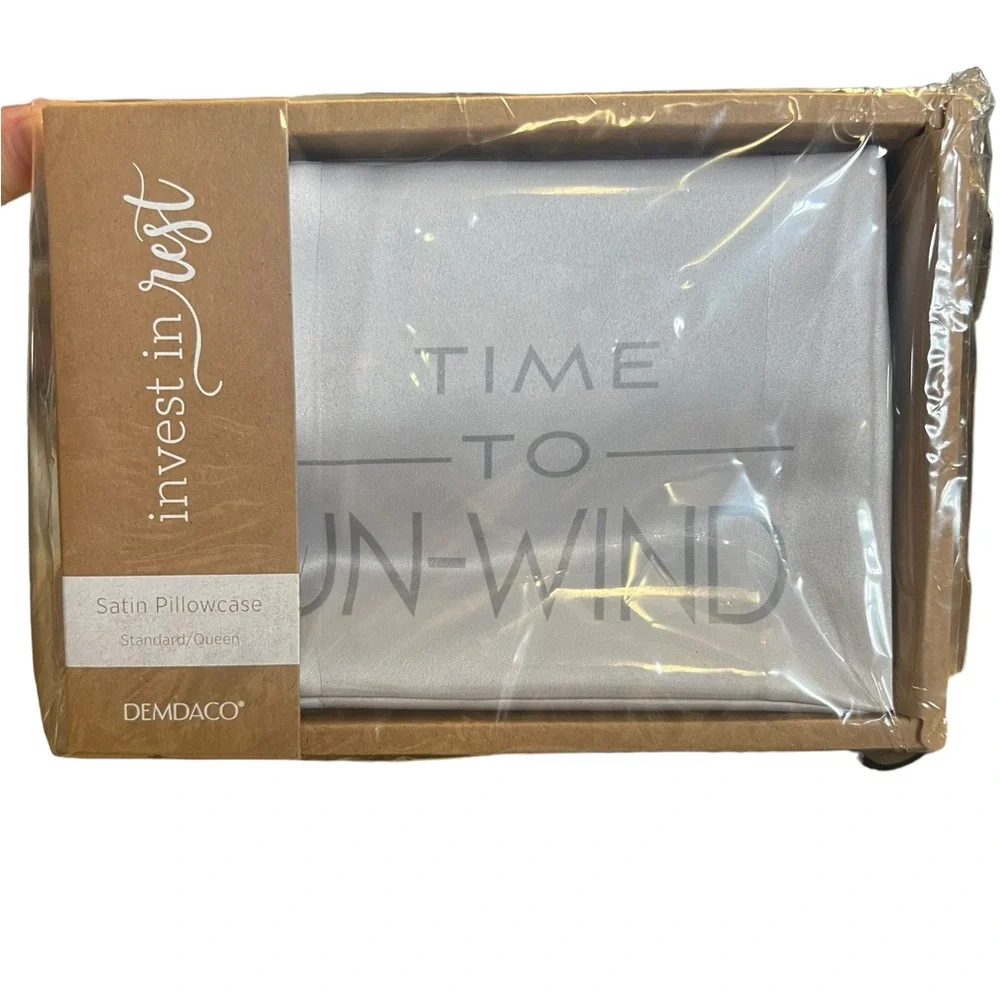 ✅2 for 1 Demdaco Comfort-Collection Gray Satin Pillow Case - Invest in Rest